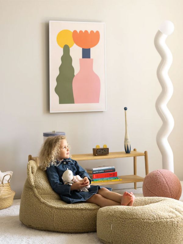 Matcha Bear Säkkituoli lapselle – Pehmeä teddy lastenhuoneeseen