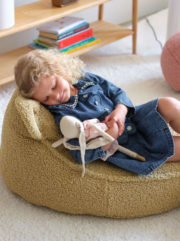 Matcha Bear Säkkituoli lapselle – Pehmeä teddy lastenhuoneeseen