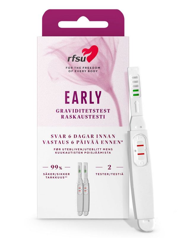 Raskaustesti RFSU puikko 2kpl -testaa varhain