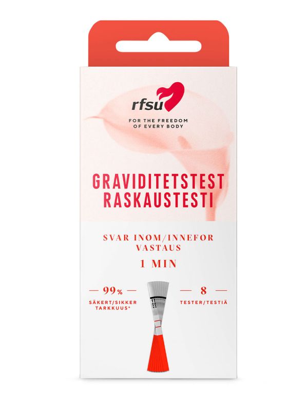 RFSU Helppo & Nopea -raskaustestiliuska 8 kpl