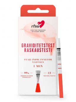 RFSU Helppo & Nopea -raskaustestiliuska 12 kpl