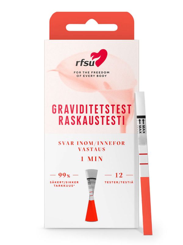 RFSU Helppo & Nopea -raskaustestiliuska 12 kpl