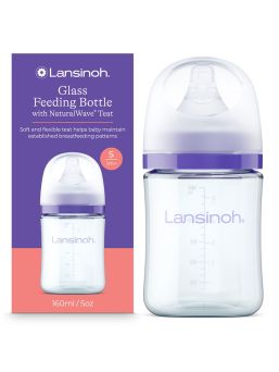Lansinoh - lasinen tuttipullo 160ml, 1kk+