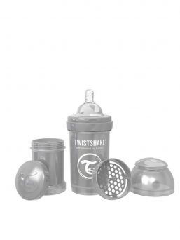 TwistShake - tuttipullo 180ml, pearl grey