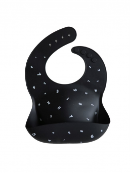 Mushie silikoninen ruokalappu (black numbers)