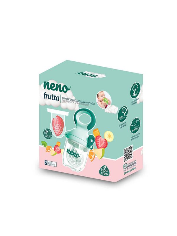 Neno Fresh Fruit Feeder vauvan syömäapu, jolla lapsi voi turvallisesta maistella vihanneksi ja hedelmiä.