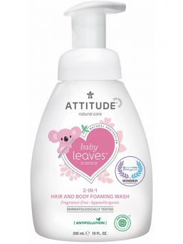 Attitude - 2in1 Hair & Bodywash -pesuvaahto 295ml, tuoksuton