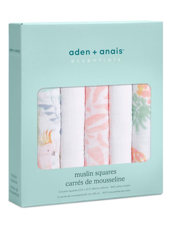 aden + anais essentials harsoliinat (60 x 60 cm), 5-pack.