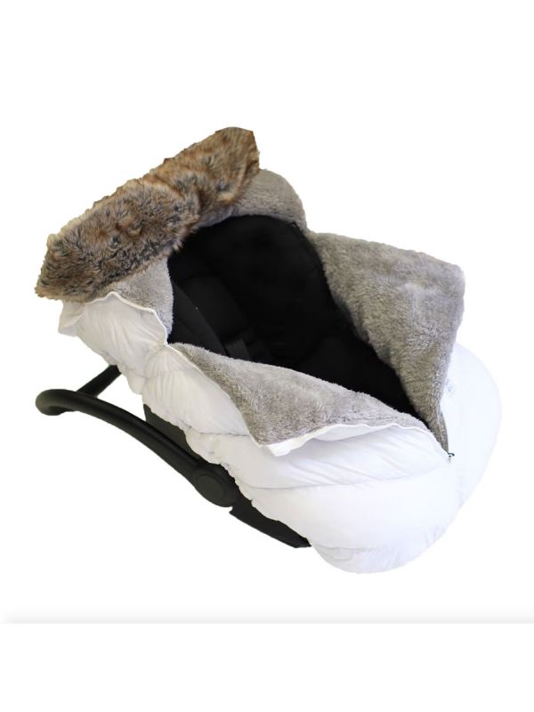 Car Seat Cocoon sujautettava päällinen turvakaukaloon, white
