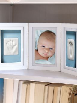 Babyprints Deluxe - triplakehys käden- ja jalanjäljelle + valokuvalle, valkoinen