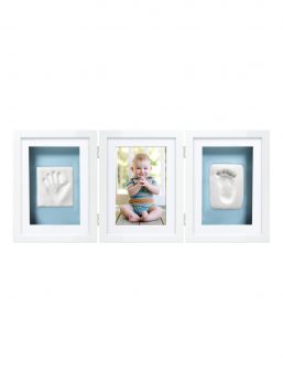 Babyprints Deluxe - triplakehys käden- ja jalanjäljelle + valokuvalle, valkoinen