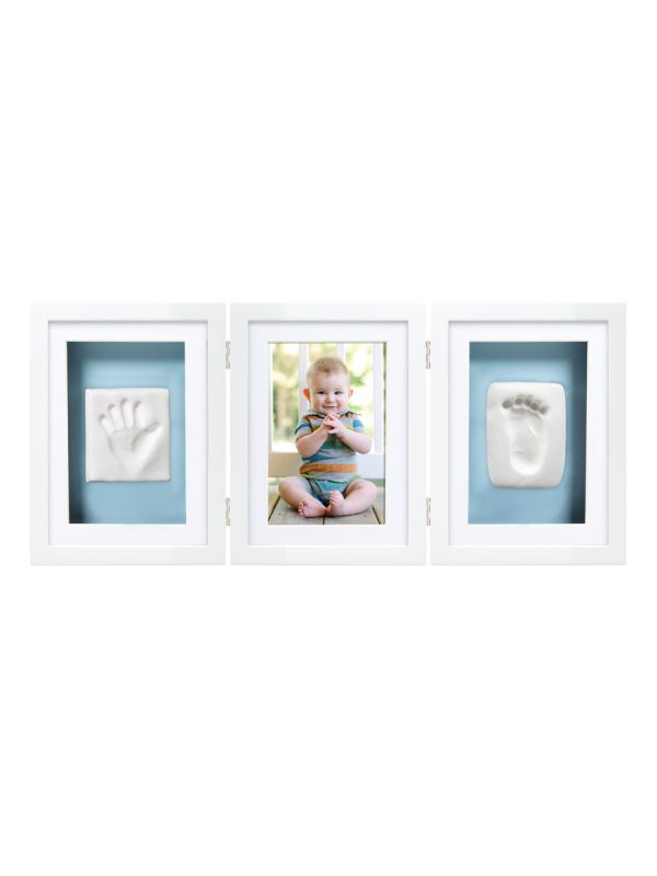 Babyprints Deluxe - triplakehys käden- ja jalanjäljelle + valokuvalle, valkoinen