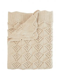 BIBS Wavy Knitted Blanket vauvan torkkupeitto, vaalea beige