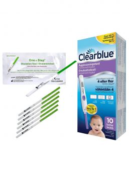 Clearblue Advanced Digital ovulaatiotesti 10 kpl ja ovulaatiotestiliuska 7kpl