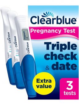 Raskaustestit Clearblue Triple-Check & Date