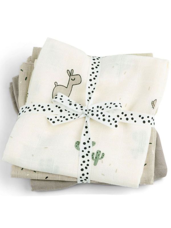 Done By Deer - harsoliina 3-pack 70x70 - Lalee sand