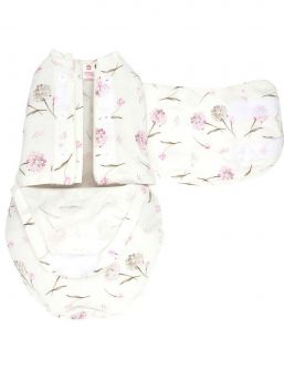 Embe vauvan kapalo Pink Clustered Flowers. Älykäs Embé-vetoketju ja kapalon muotoilu auttavat käyttämään kapaloa oikein. Se estää kapaloimasta liian tiukalle lantion aluetta, joka voi pidemmän päälle aiheuttaa lonkan dysplasiaa.