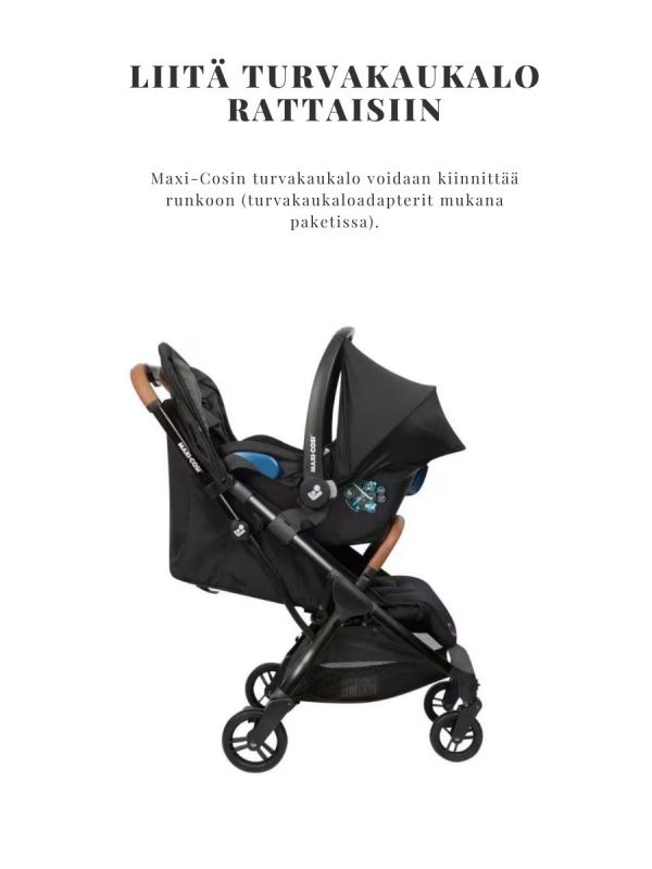 Maxi-Cosi Matkarattaat EVA, Essential Black