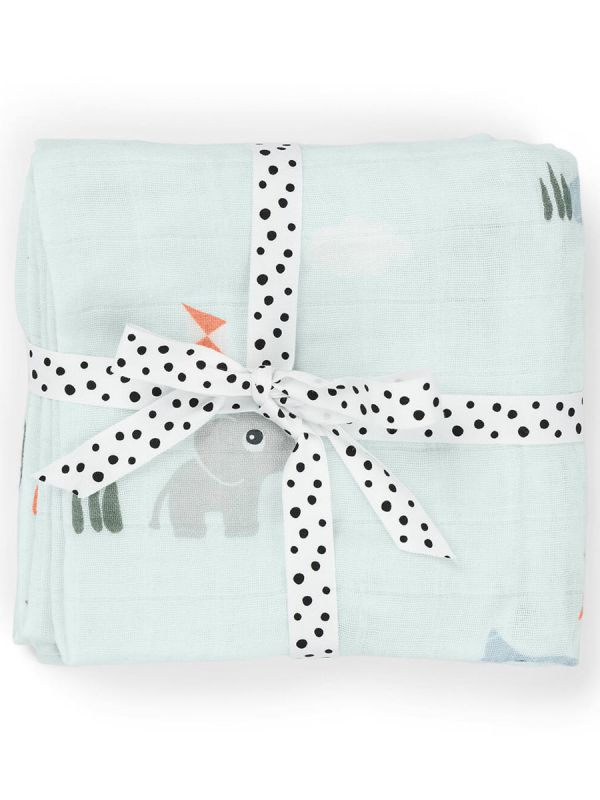 Harsoliina 2-pack 70x70 - Playground Blue - Done By Deer
