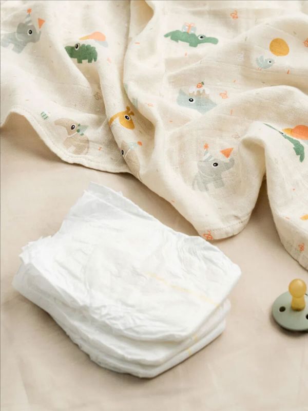 Harsoliina vauvalle 2-pack 70x70 - Celebration Sand – Done By Deer