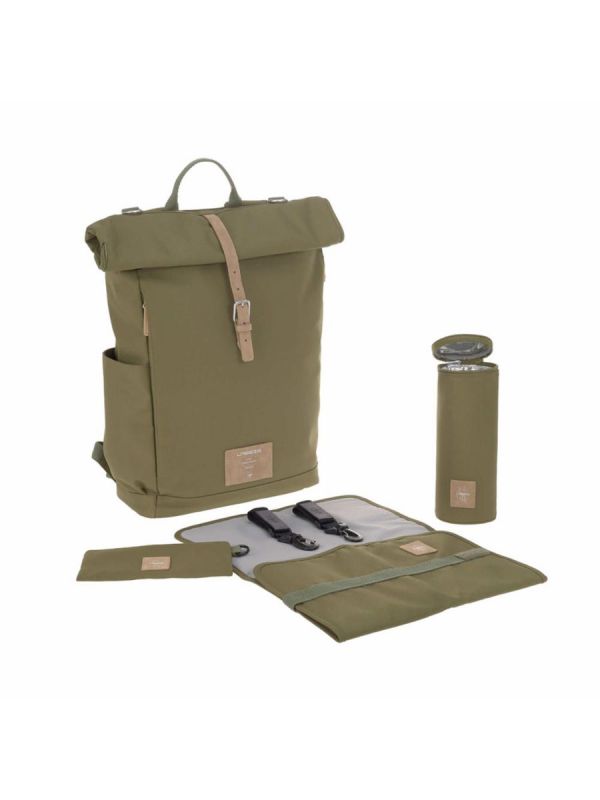 Lässig - Hoitolaukku Rolltop Backpack, Olive