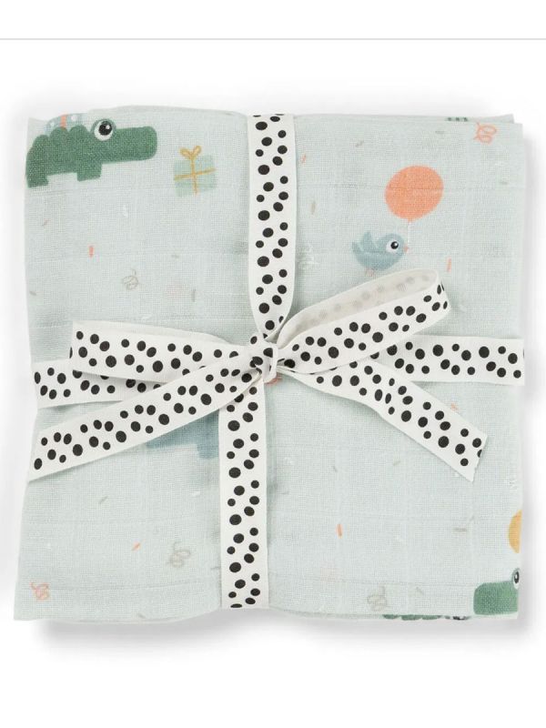 Iso harsoviltti 120x120 Celebration Blue - Done By Deer