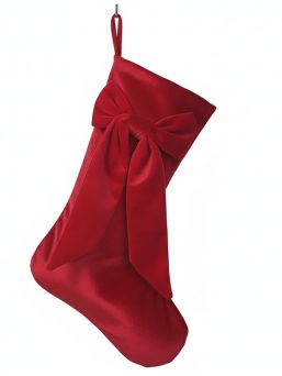 Joulusukka rusetilla, sametinpunainen