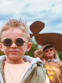 KiETLA WOAM lasten aurinkolasit 4-6 v – pyöreät UV400, brown