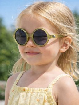 KiETLA WOAM lasten aurinkolasit 4-6 v – pyöreät UV400, olive