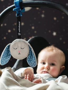 Kohina pupu kiinnittimellä, harmaa | WHISBEAR