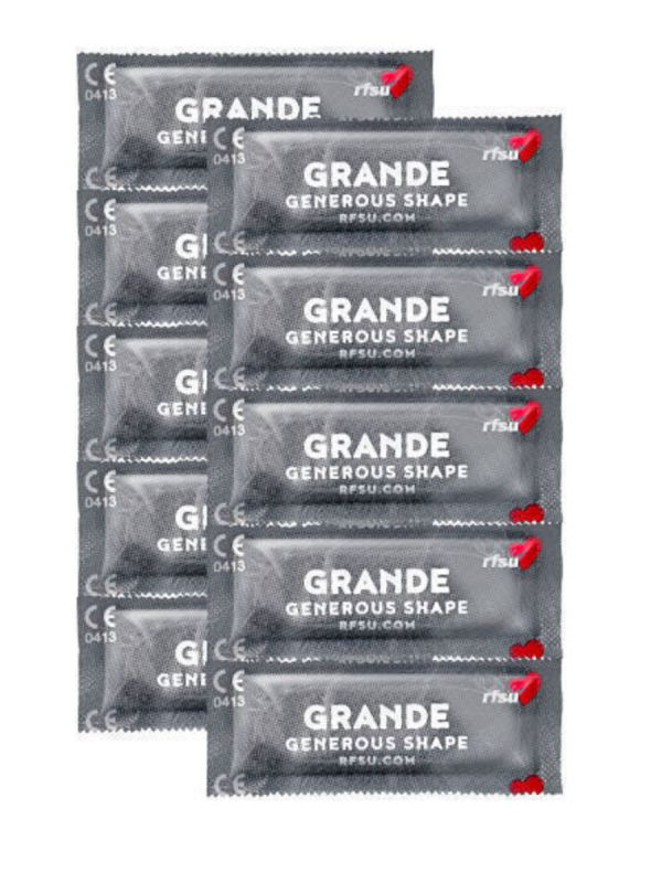 Kondomi Grande 10 kpl, tilavampi malli