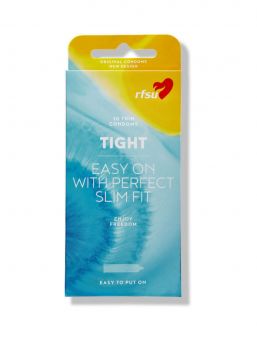 Kondomi Tight 10 kpl, kapeampi malli