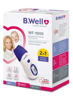 B.WELL Kuumemittari WF-1000 IR korva/otsa - 1 sekunnin mittaus