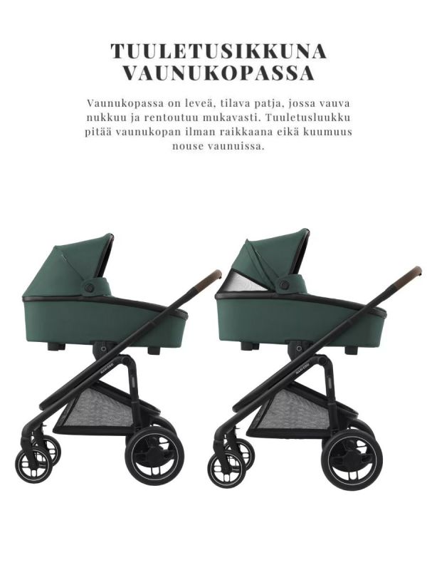 Maxi-Cosi Plaza Plus Yhdistelmävaunut, Essential Green