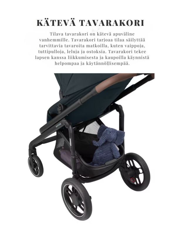 Maxi-Cosi Plaza Plus Yhdistelmävaunut, Essential Graphite