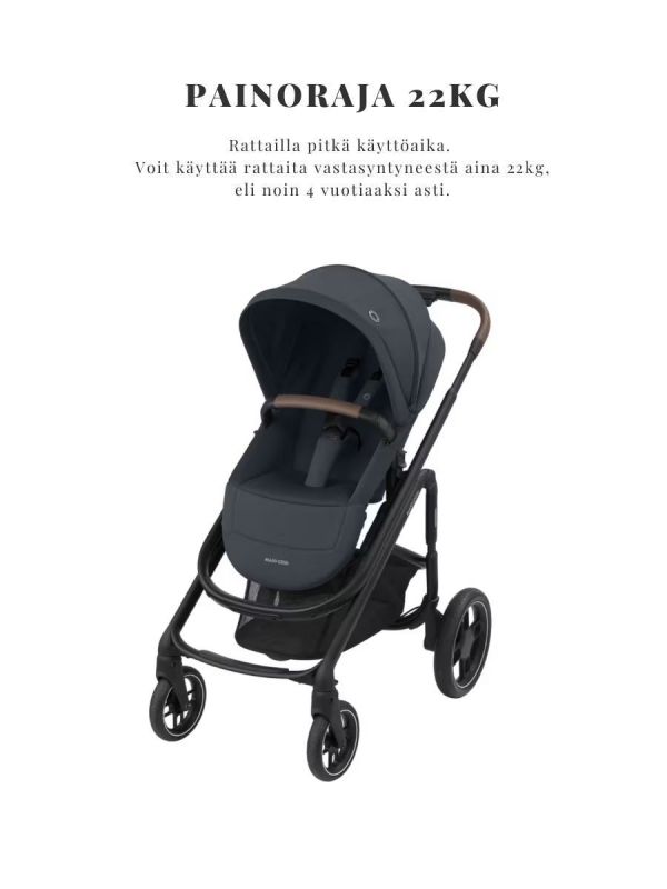 Maxi-Cosi Plaza Plus Yhdistelmävaunut, Essential Graphite