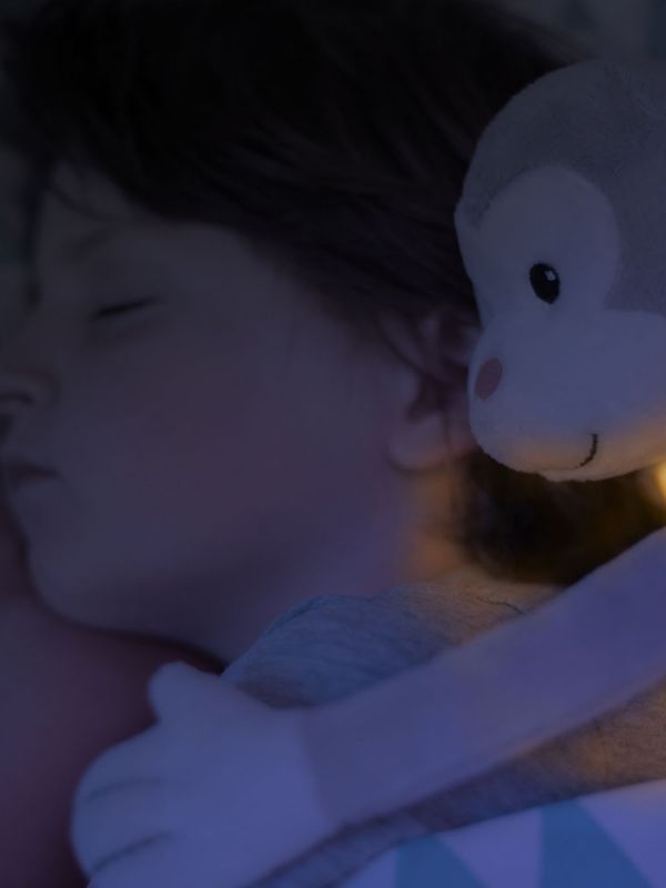 Zazu Max apina pehmolelu, joka toimii yövalona ja soittaa musiikkia. Valo sammuu automaattisesti ja lapsi saa valon helposti uudelleen itse päälle. Helpottaa ja rauhoittaa lapsen nukkumaanmenoa.