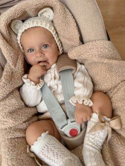 Lämmin boucle turvakaukalon viltti – beige