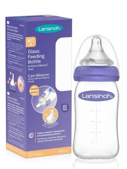 Lansinoh - lasinen tuttipullo 160ml, 0kk+