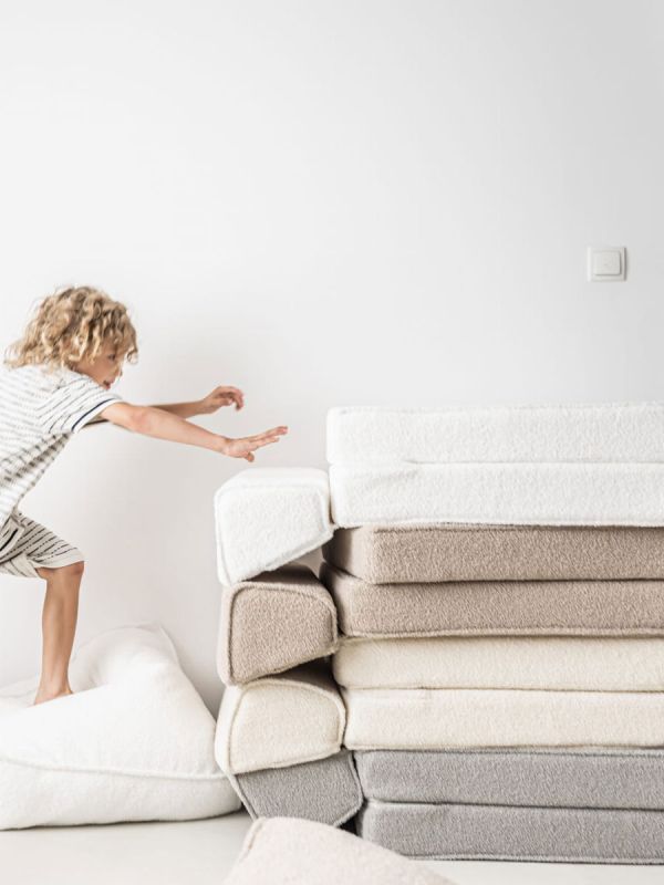 Lasten lepotuoli / sohva 3in1, Bouncle cream 