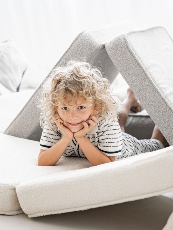 Lasten lepotuoli / sohva 3in1, Bouncle cream 