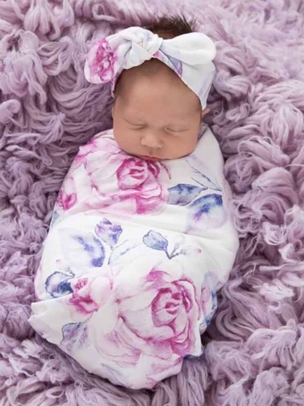 Snuggle Hunny kapalo ja rusettipanta - Lilac Skies
