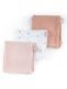 Luomupuuvillainen harso 3-Pack, flower pink | DOOMOO