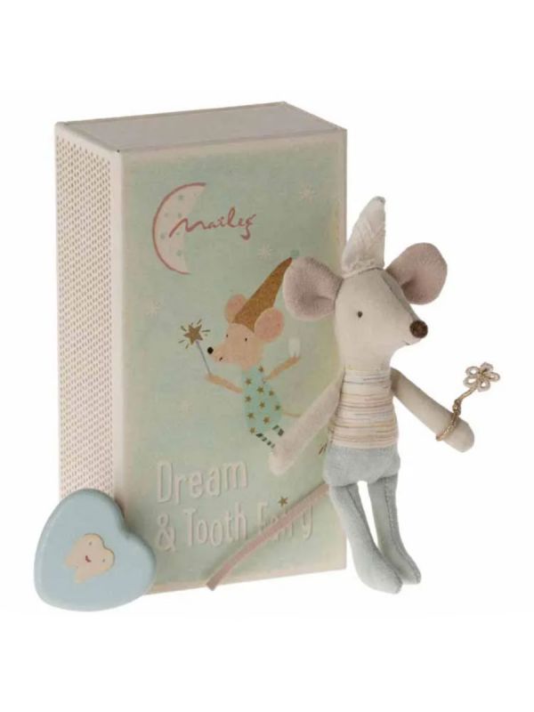 Maileg Hammaskeiju Rasiasetti – Pikkuvelihiiri & Metallinen Hammasrasia lapsen ensimmäiselle hampaalle