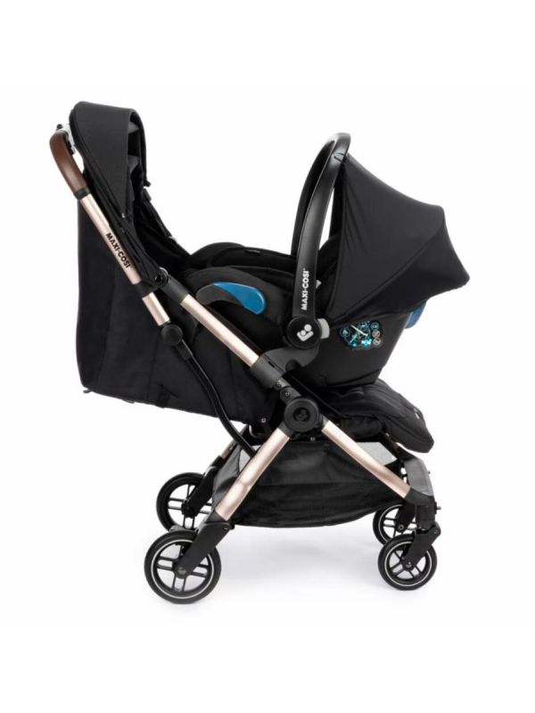 Maxi-Cosi Eva 3 Matkarattaat - Essential Black/Champagne