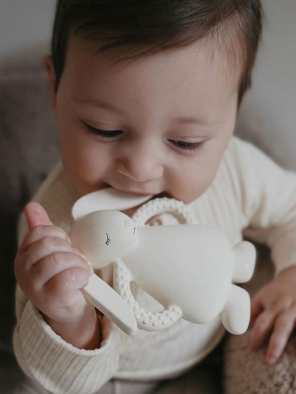 Moonie luonnonkuminen purulelu, pupu cream