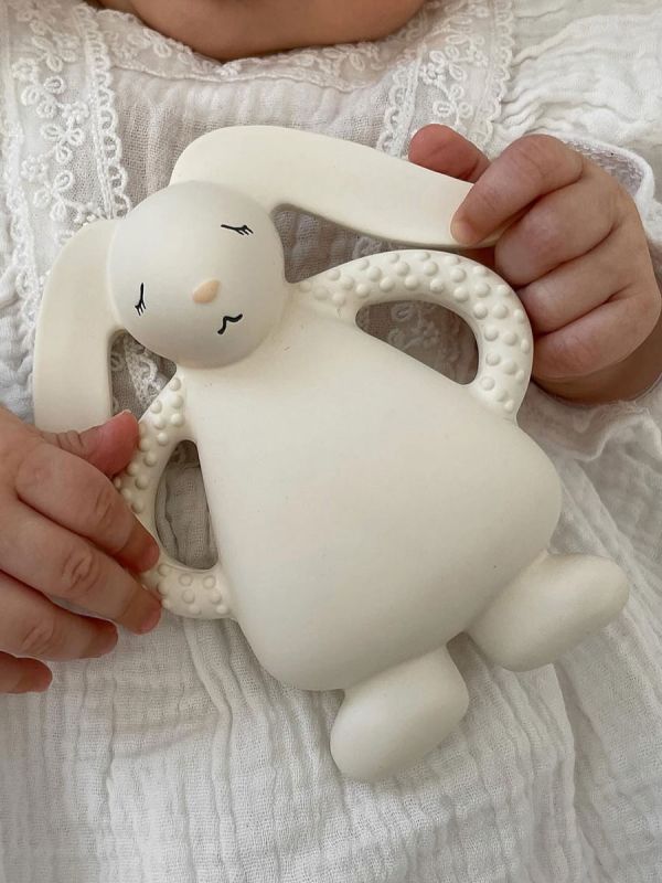 Moonie luonnonkuminen purulelu, pupu cream