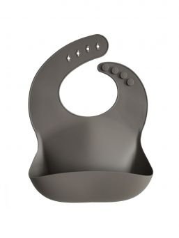 Mushie silikoninen ruokalappu (dove grey)
