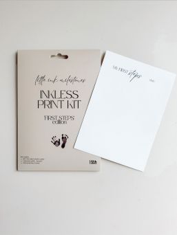 My First Steps musteeton jalanjälkipakkaus – muistoksi vauvakirjaan