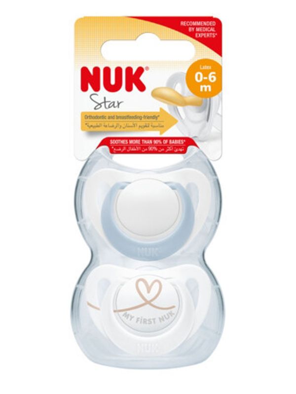 NUK - silikoninen tutti 0-6kk 2-pack, sininen